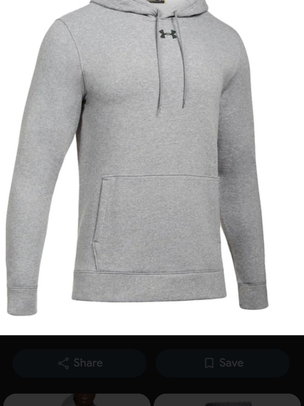 Under Armour Men’s Heather Gray Pullover Hoodie XL